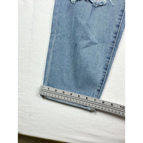 Lane Bryant Mid-Rise Boyfriend Jeans With Patchwork & Ripped Details Boho Sz 20 - Picture 7 of 12